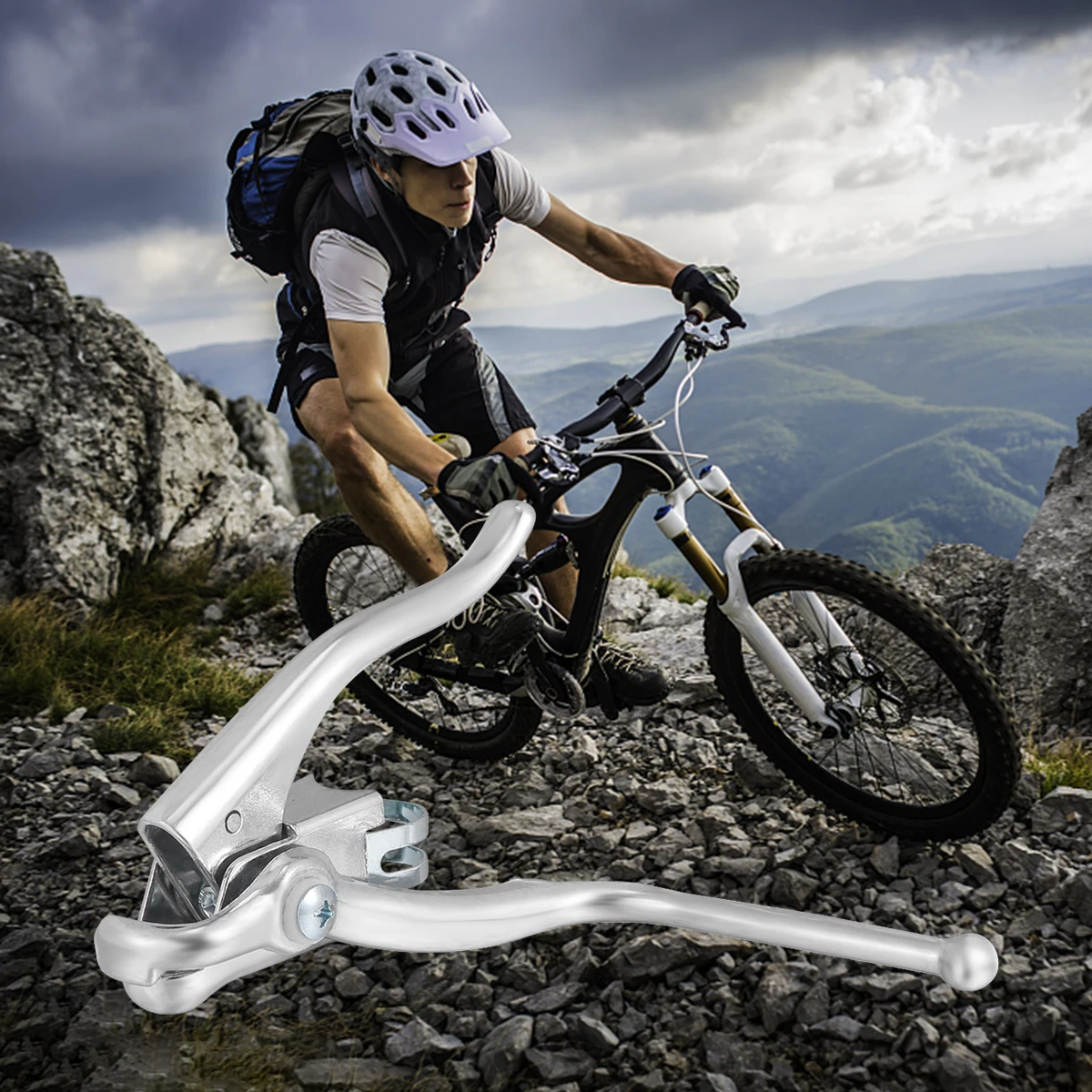 1Pair Bike Brake Handle Aluminum Alloy Road Bike Handlebar Brake Lever Durable Cycling Parts Silver for Racing Daily Use
1Pair Bike Brake Handle Aluminum Alloy Road Bike Handlebar Brake Lever Durable Cycling Parts Silver for Racing Daily Use