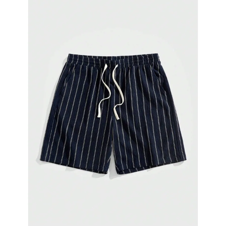 Chillumni Men's Striped Drawstring Waist Pocket Loose Shorts
Chillumni Men's Striped Drawstring Waist Pocket Loose Shorts