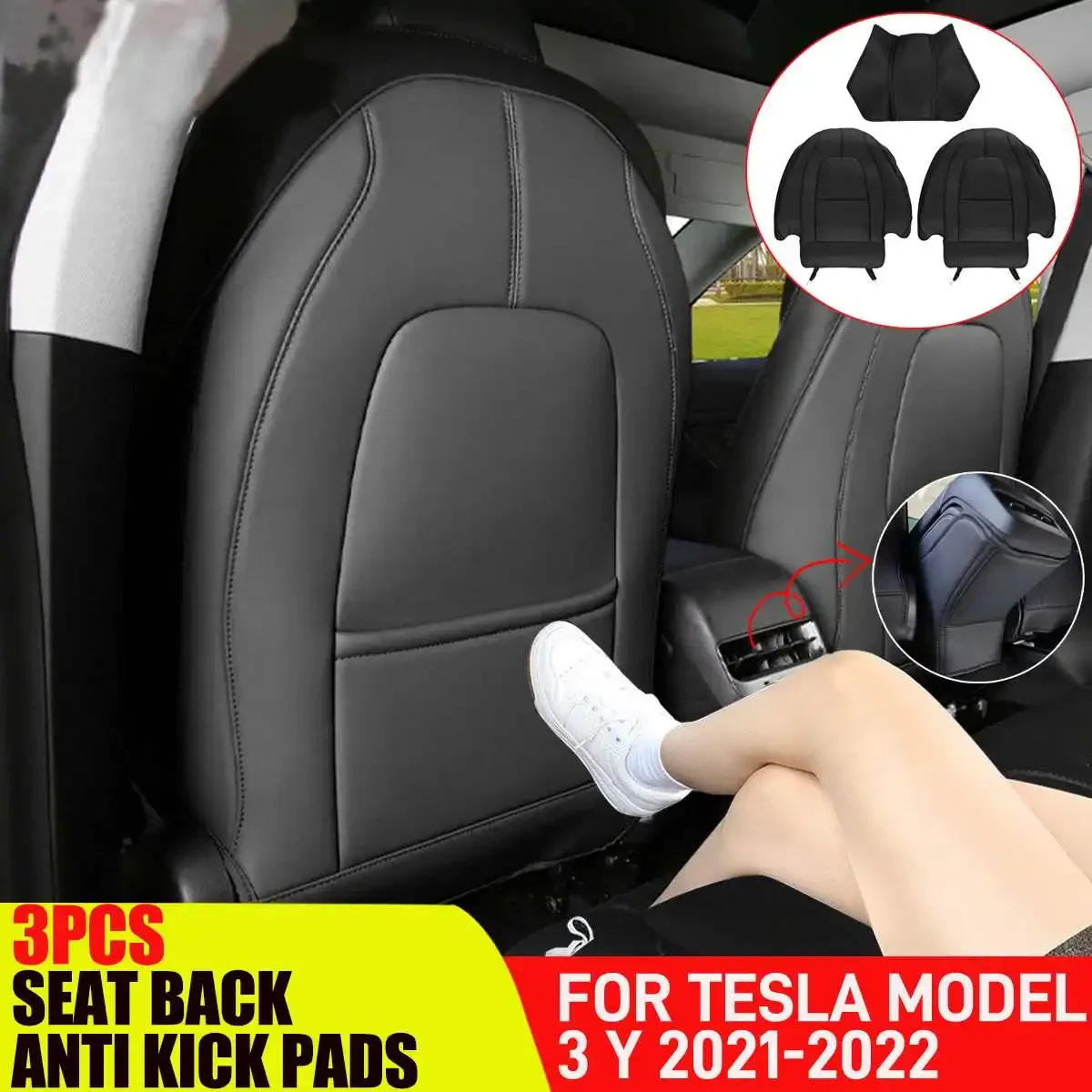 3PC For Tesla Model 3 Y 2023 Car Seat Back Pad Anti Kick Protector Mat Child Anti Dirty Interior Accessories Trim Decoration
3PC For Tesla Model 3 Y 2023 Car Seat Back Pad Anti Kick Protector Mat Child Anti Dirty Interior Accessories Trim Decoration