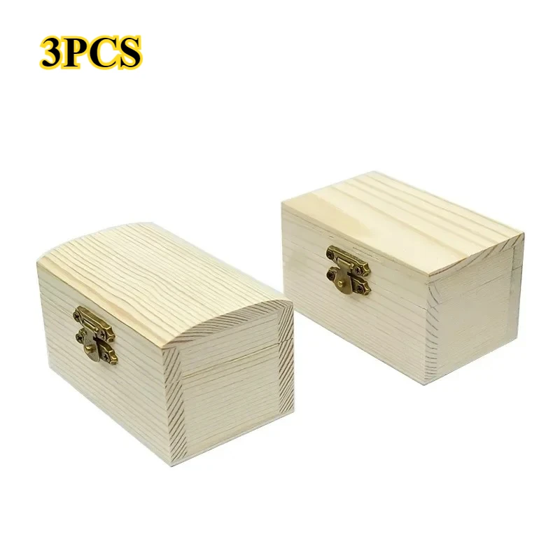 3PCS Wooden Box DIY Pine Wood Treasure Chest With Locking Clasp Hinged Lid Jewelry Storage Box Keepsake Gift Wooden Case
3PCS Wooden Box DIY Pine Wood Treasure Chest With Locking Clasp Hinged Lid Jewelry Storage Box Keepsake Gift Wooden Case