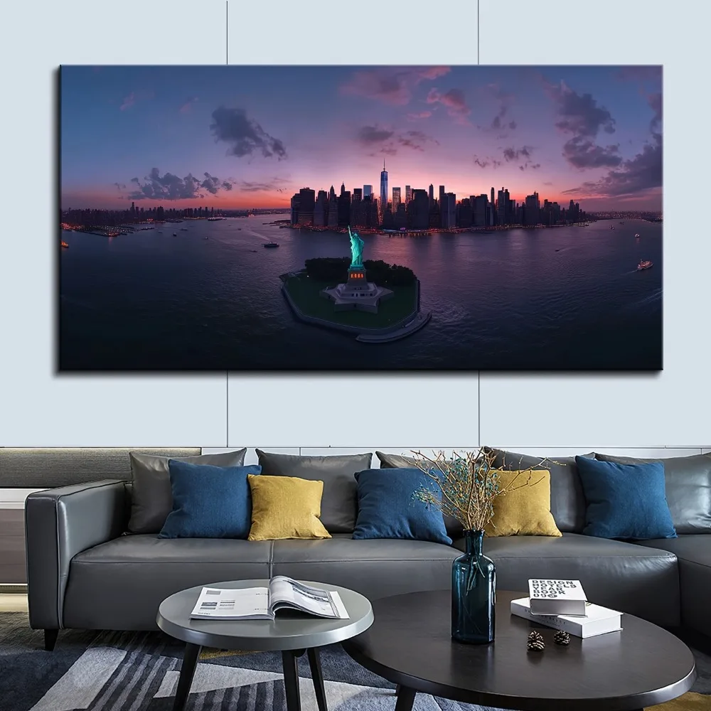 1.5 inch thick pine solid wood frame, Statue of Liberty sunset poster, art wall painting, suitable for interior decoration
1.5 inch thick pine solid wood frame, Statue of Liberty sunset poster, art wall painting, suitable for interior decoration