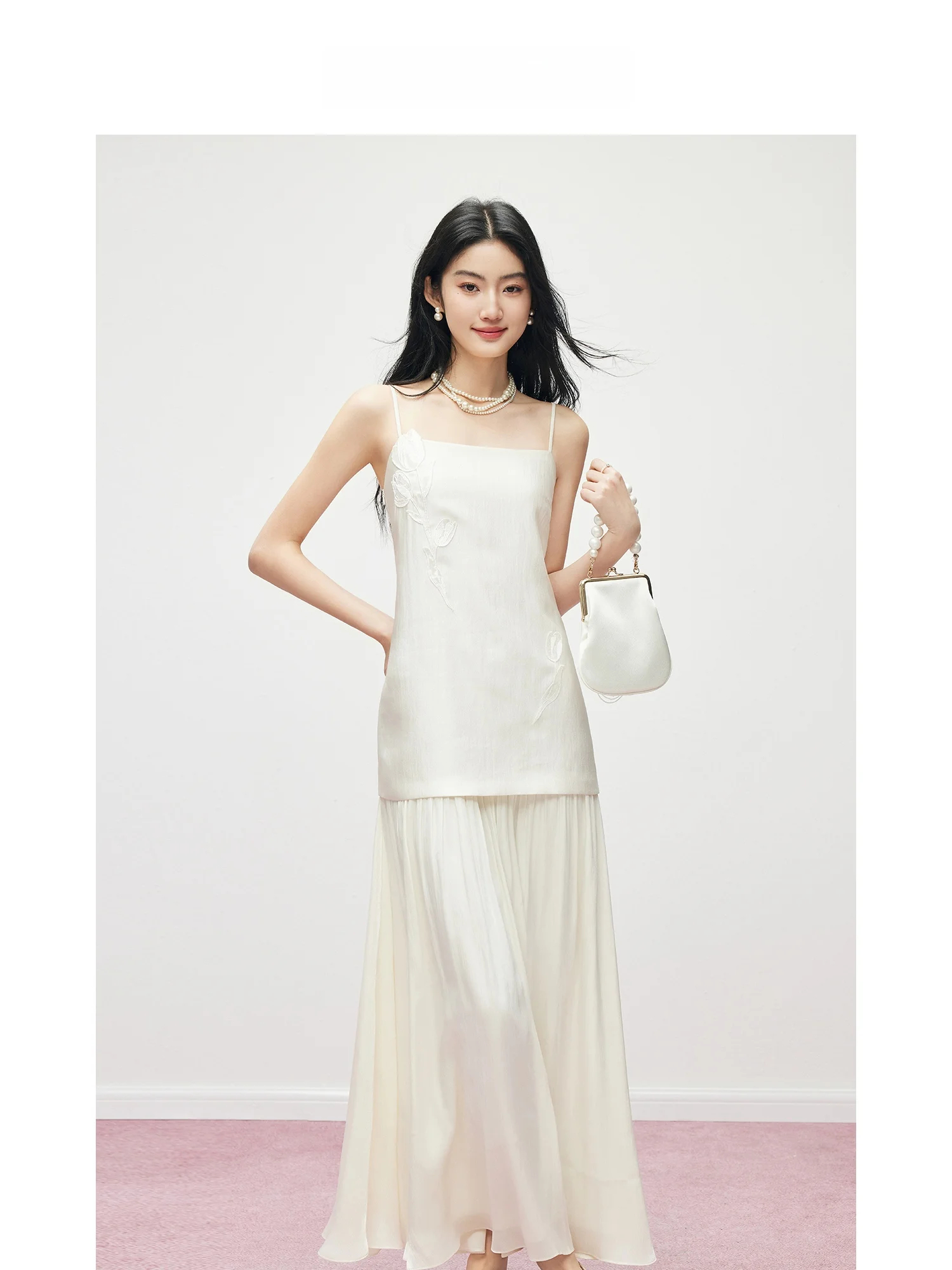MandyZhang Tulip High-End Series Women's White Strapless Dress Fake Two-Piece Design Long Dress Elegant Style Spring Summer
MandyZhang Tulip High-End Series Women's White Strapless Dress Fake Two-Piece Design Long Dress Elegant Style Spring Summer