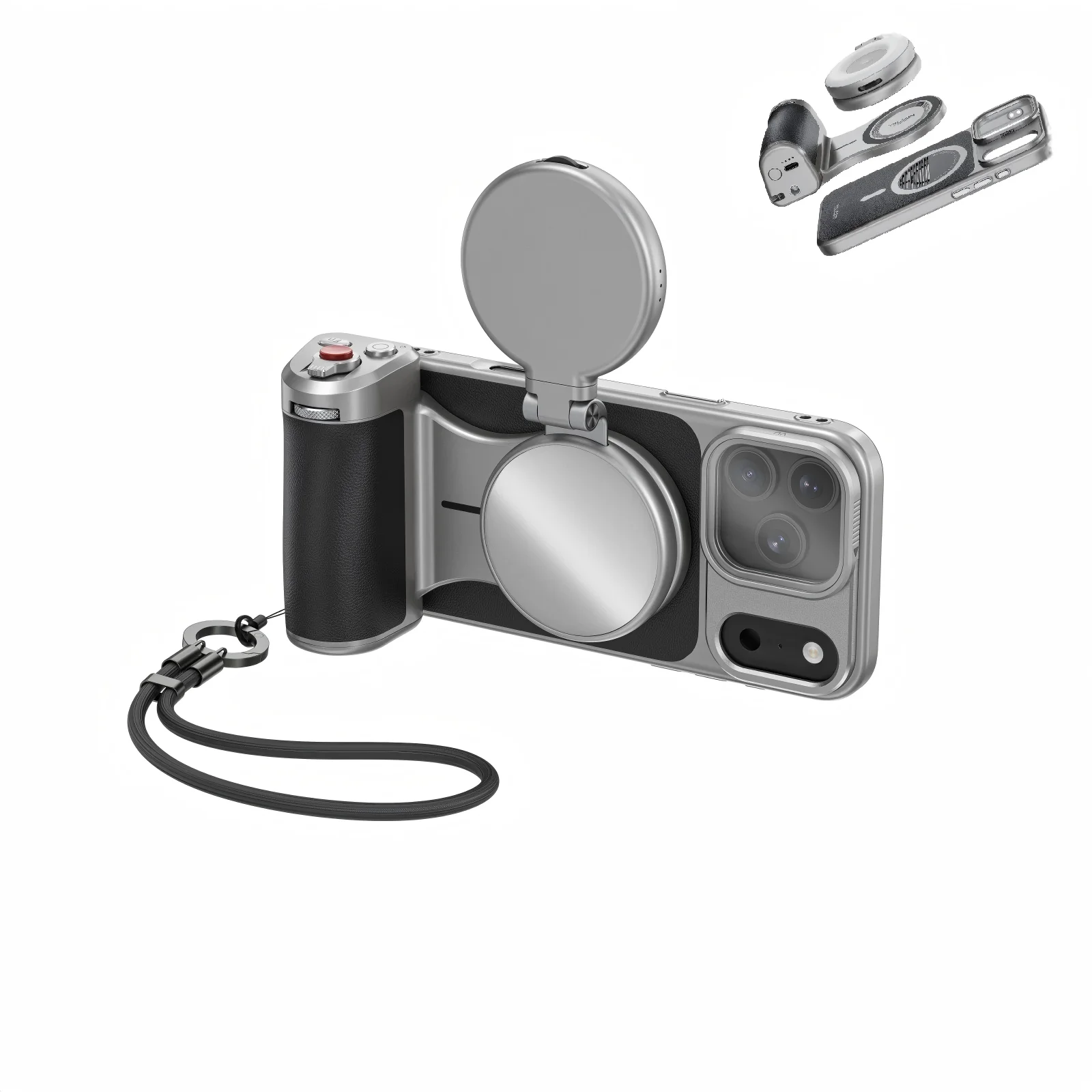TELESIN Master Grip Set for iPhone17 Pro Pro Max Magnetic Phone Camera Hand Grip Holder 3200Mha Powerbank with Wireless Charging
TELESIN Master Grip Set for iPhone17 Pro Pro Max Magnetic Phone Camera Hand Grip Holder 3200Mha Powerbank with Wireless Charging