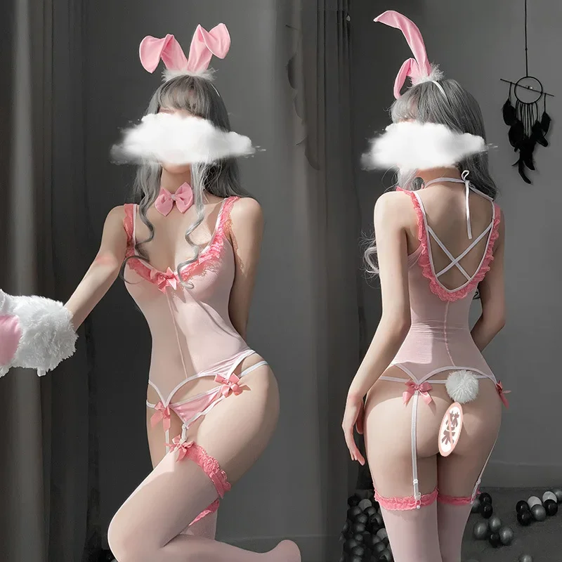 2025Uniforme de fille de lapin Kawaii, lingerie amusante, olympiques de cosplay d'allure, ensemble de bas transparents porno
2025Uniforme de fille de lapin Kawaii, lingerie amusante, olympiques de cosplay d'allure, ensemble de bas transparents porno