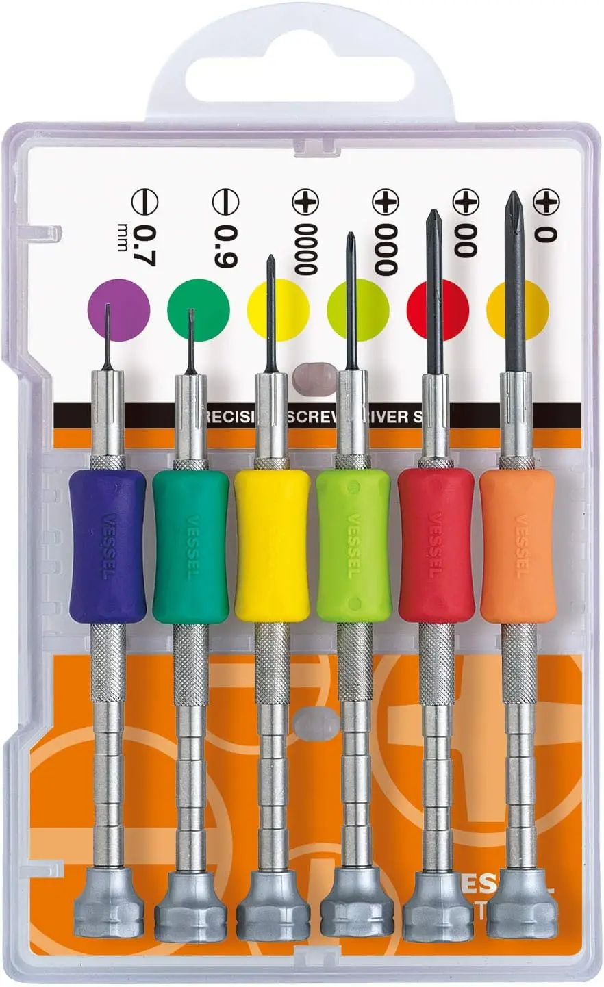 Precision Screwdriver Set TD-56S: +0, 00, 000, 0000, -0.7, -0.9
Precision Screwdriver Set TD-56S: +0, 00, 000, 0000, -0.7, -0.9