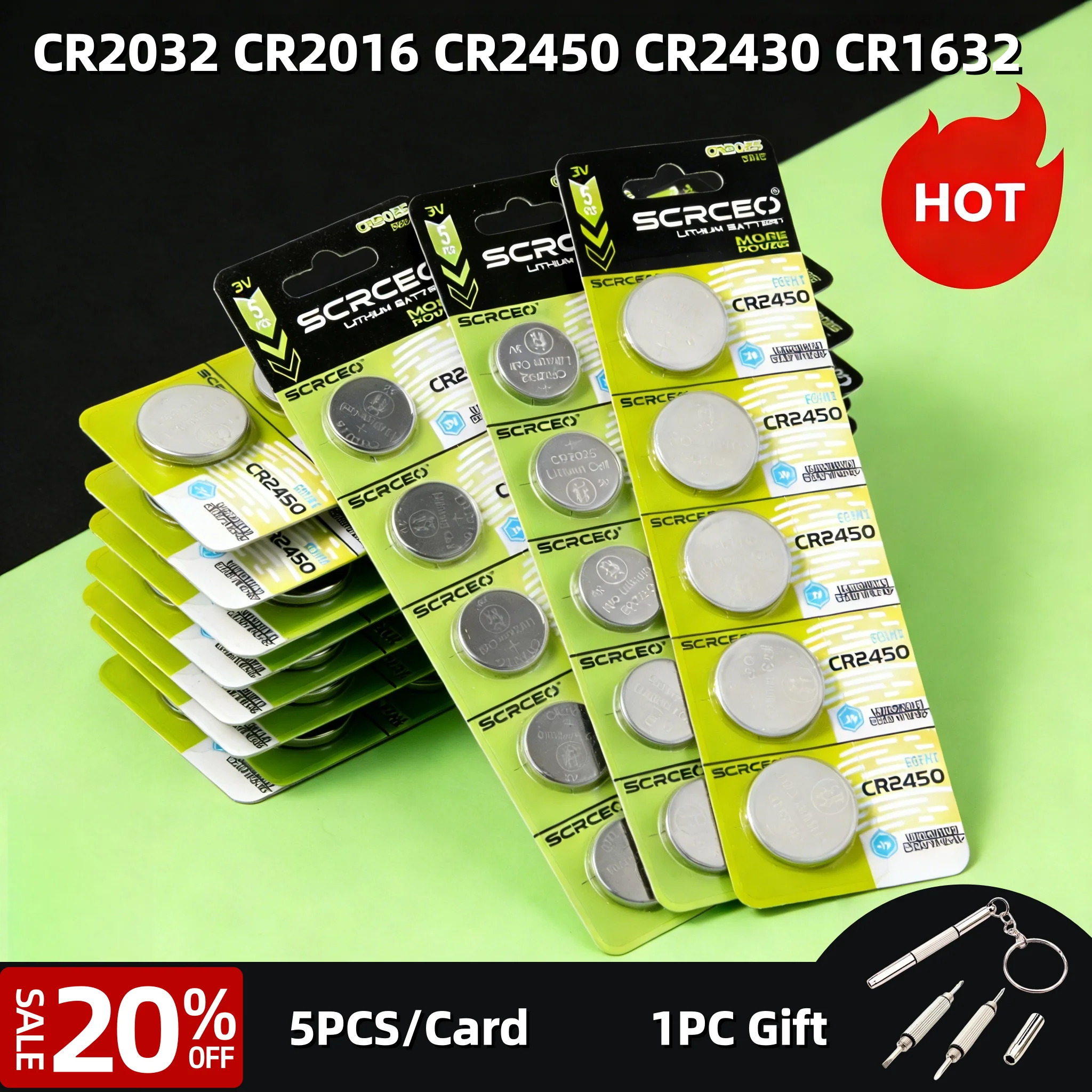 5PCS CR2032 CR2016 CR2450 CR2430 CR1632 3V Lithium Cell Battery High Capacity 600mAh For Remote Control Car Key Toys Button Cell
5PCS CR2032 CR2016 CR2450 CR2430 CR1632 3V Lithium Cell Battery High Capacity 600mAh For Remote Control Car Key Toys Button Cell