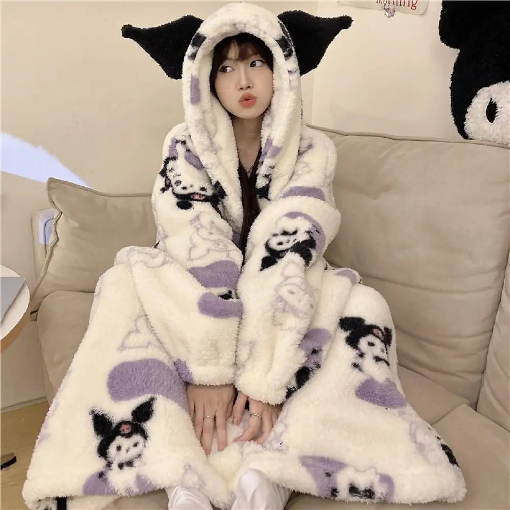Банные халаты Sanrio Kuromi, зимняя теплая ночная рубашка, женская одежда для сна из кораллового флиса, пижама, Женская домашняя одежда, подарок
Банные халаты Sanrio Kuromi, зимняя теплая ночная рубашка, женская одежда для сна из кораллового флиса, пижама, Женская домашняя одежда, подарок