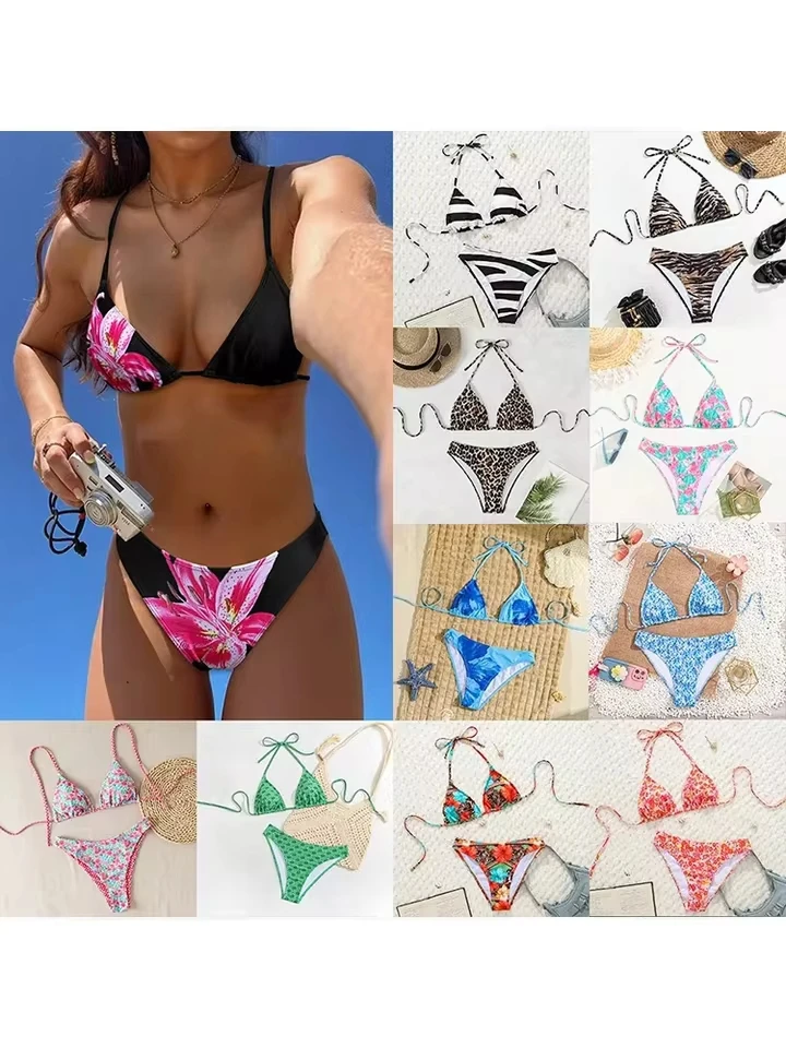 Vzvn 2025 New Summer Swimwear Bikini Sexy Leopard Laced Up Bikini 2 Piece Set Women Split Swimsuit Beach Vacation Bikini Set
Vzvn 2025 New Summer Swimwear Bikini Sexy Leopard Laced Up Bikini 2 Piece Set Women Split Swimsuit Beach Vacation Bikini Set