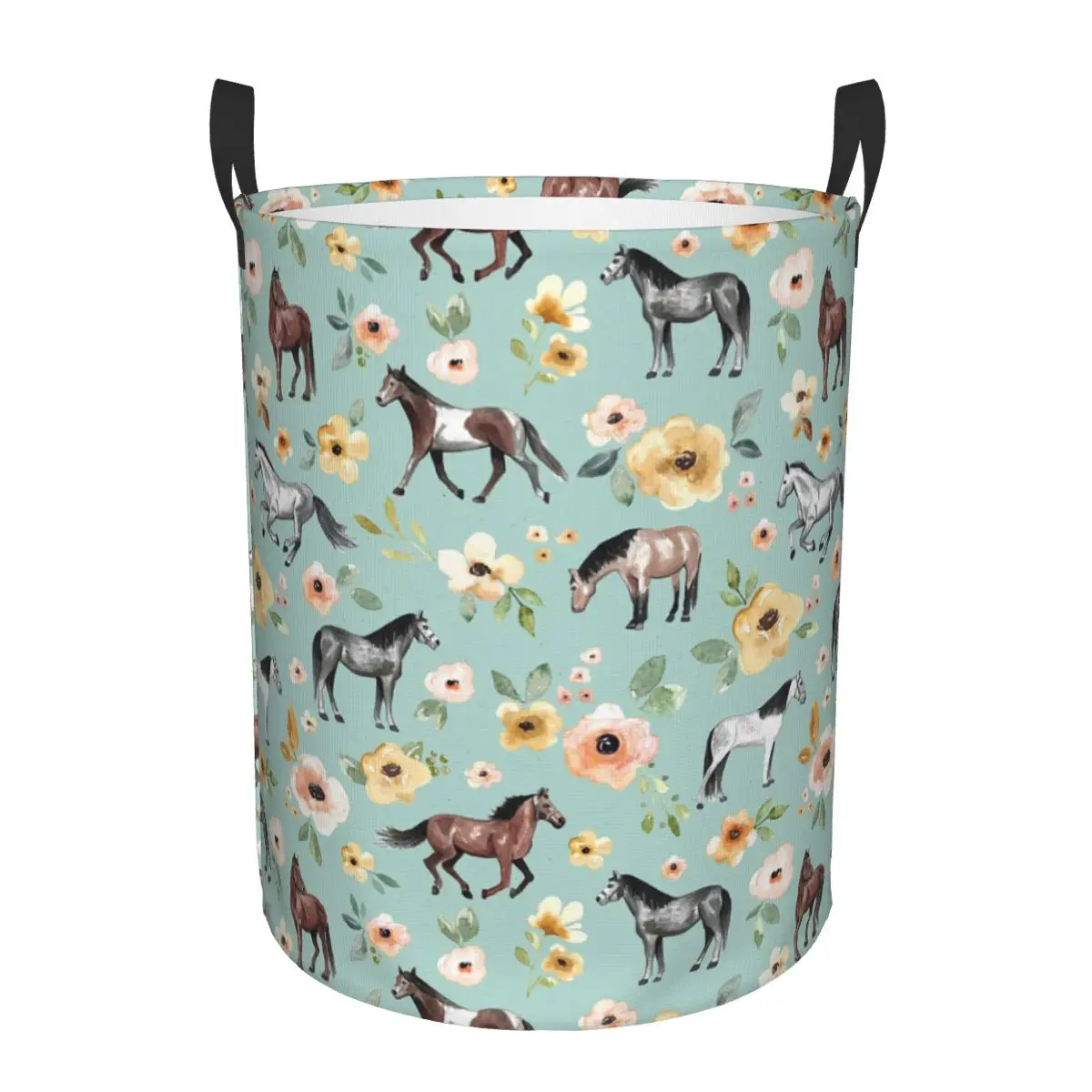 Horses With Flowers Sunrise Floral Horse Decor Dirty Laundry Baskets Foldable Large Waterproof Clothes Toys Basket For Home Kids
Horses With Flowers Sunrise Floral Horse Decor Dirty Laundry Baskets Foldable Large Waterproof Clothes Toys Basket For Home Kids
