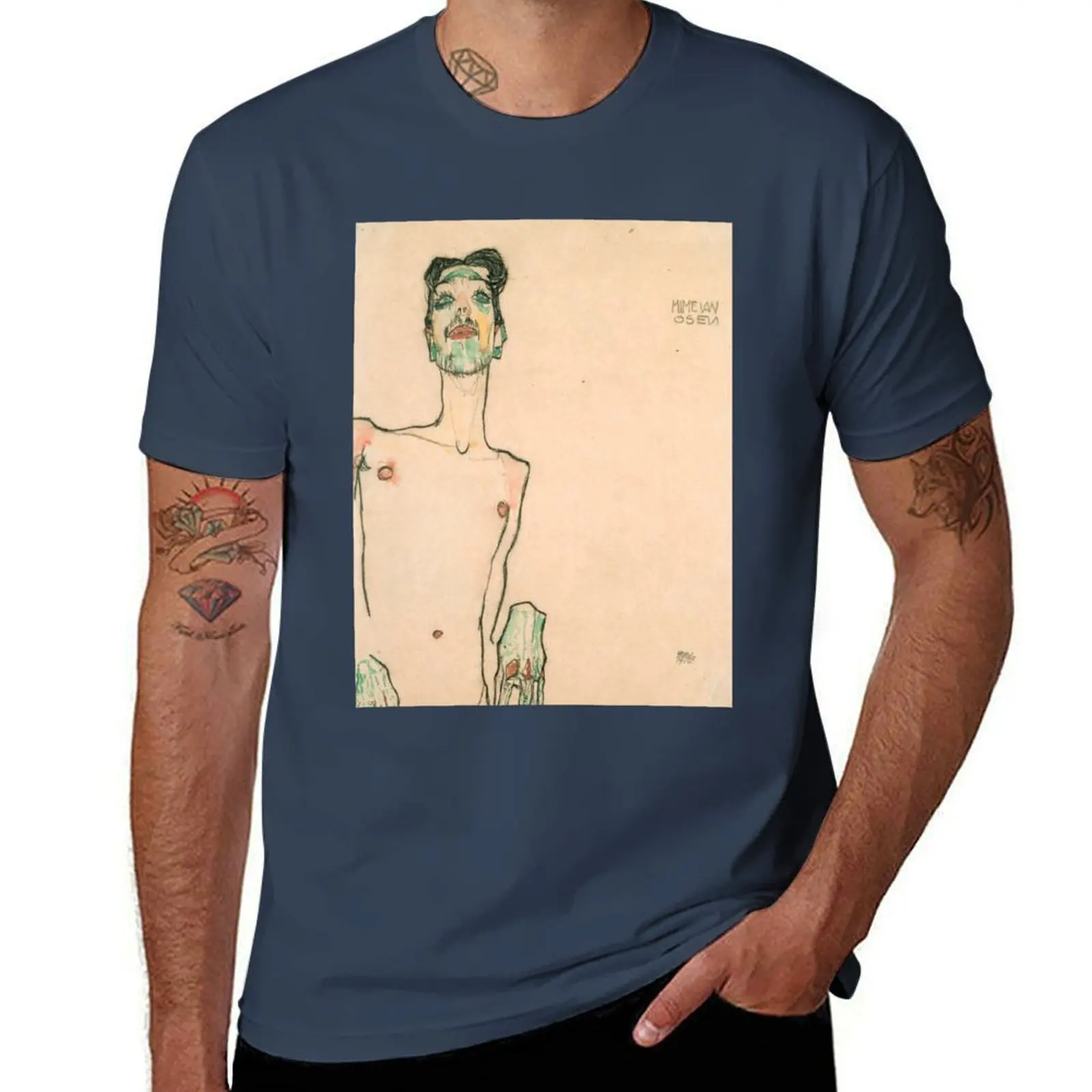 Egon van Schiele, 1910 Mime Osen, T-Shirt Holiday Simple Tee Shirt
Egon van Schiele, 1910 Mime Osen, T-Shirt Holiday Simple Tee Shirt
