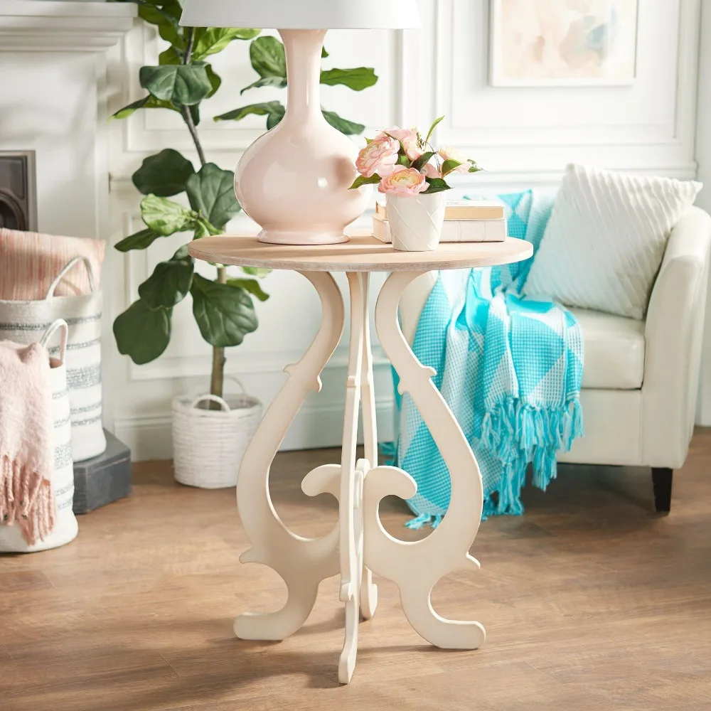 Vintage Inspired Round Accent Table wood nature Round top Vintage leg design
Vintage Inspired Round Accent Table wood nature Round top Vintage leg design