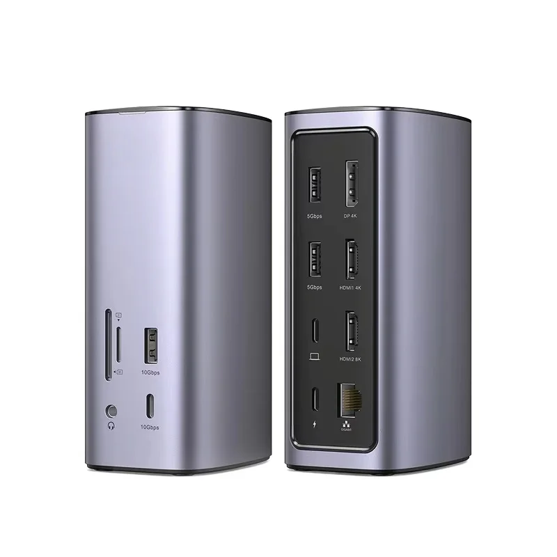 12 in 1 Aluminum Alloy Docking Station USB 3.2 C 8K Port Adapter Type-C Hub PD Charging for MacBook TV in Stock
12 in 1 Aluminum Alloy Docking Station USB 3.2 C 8K Port Adapter Type-C Hub PD Charging for MacBook TV in Stock