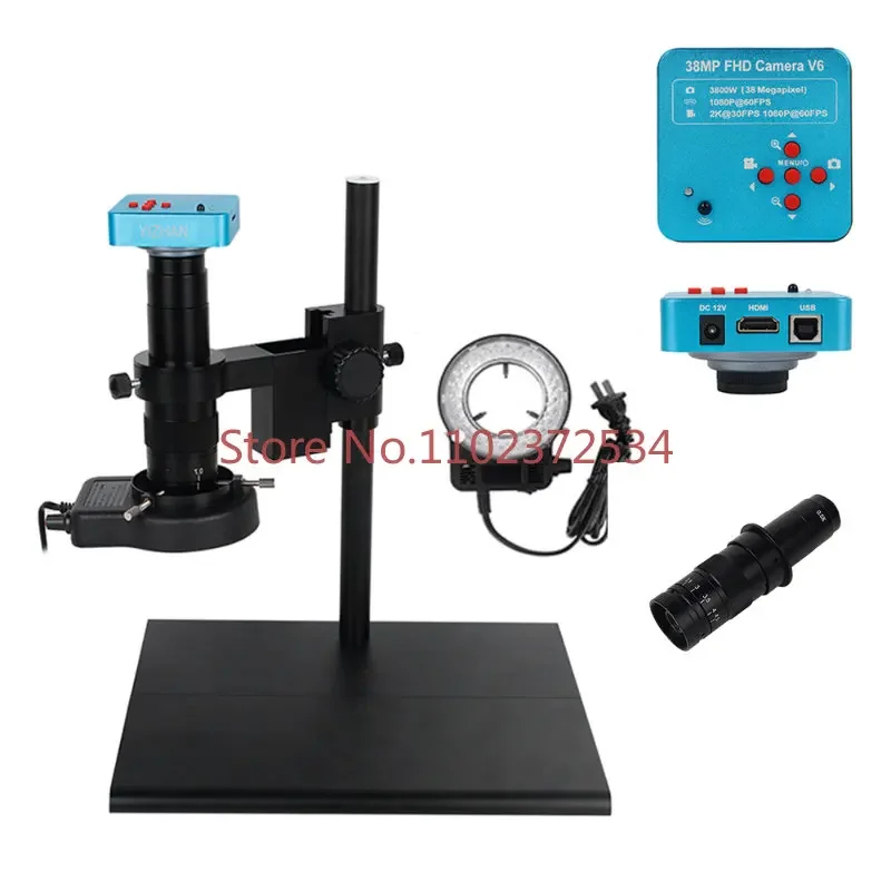 38MP USB Microscope Camera 180X Industry Digital Video Microscoep Kit For Profession PCB Soldering Repaire
38MP USB Microscope Camera 180X Industry Digital Video Microscoep Kit For Profession PCB Soldering Repaire
