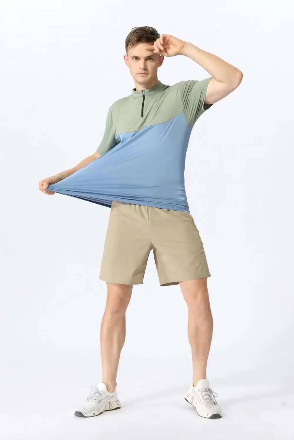 4 Colors 2023 Summer Men's New T-shirt Stand Neck Zipper Decoration Half Open Neck T-shirts High Quality Casual Short Sleeve T
4 Colors 2023 Summer Men's New T-shirt Stand Neck Zipper Decoration Half Open Neck T-shirts High Quality Casual Short Sleeve T