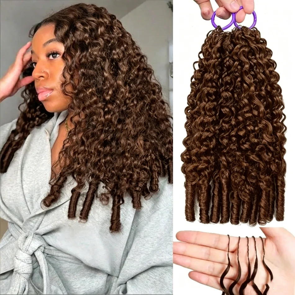 Burmese Curly Chocolate Brown Crochet Hair 60g Pre-Separated Invisible Knotless Human Crochet Hair Reusable Lightweight Hair Extensions For Women
Burmese Curly Chocolate Brown Crochet Hair 60g Pre-Separated Invisible Knotless Human Crochet Hair Reusable Lightweight Hair Extensions For Women