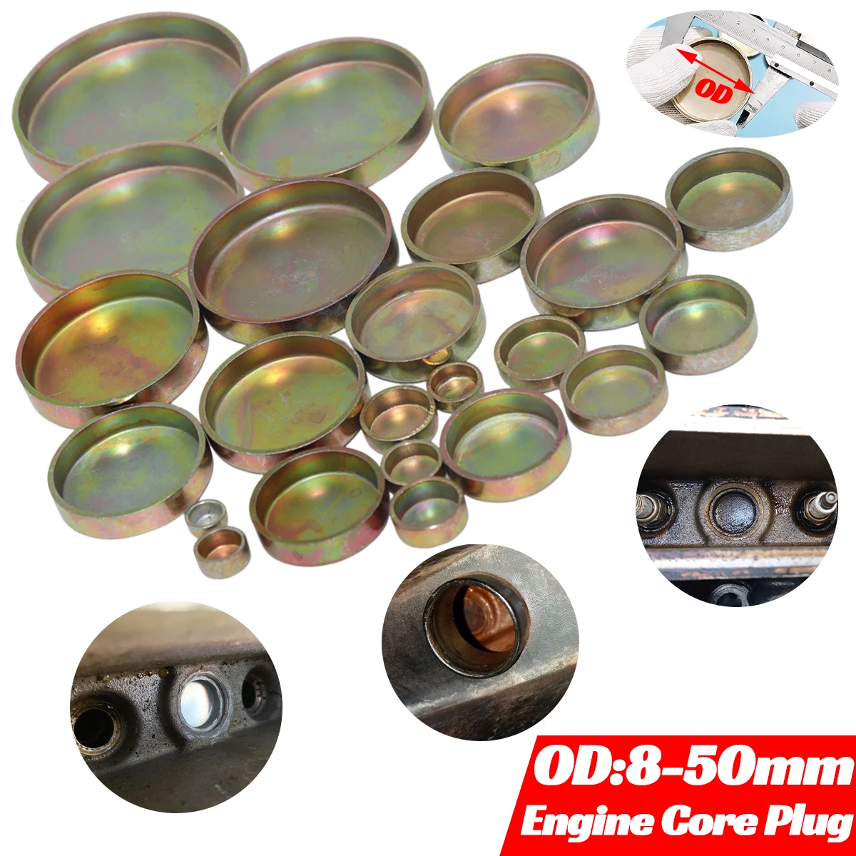 Universal 8-50mm Engine Core Plug Zinc Plated Freeze Expansion Cap for Cylinder Head Block Welch Frost Cover Replacement New
Universal 8-50mm Engine Core Plug Zinc Plated Freeze Expansion Cap for Cylinder Head Block Welch Frost Cover Replacement New