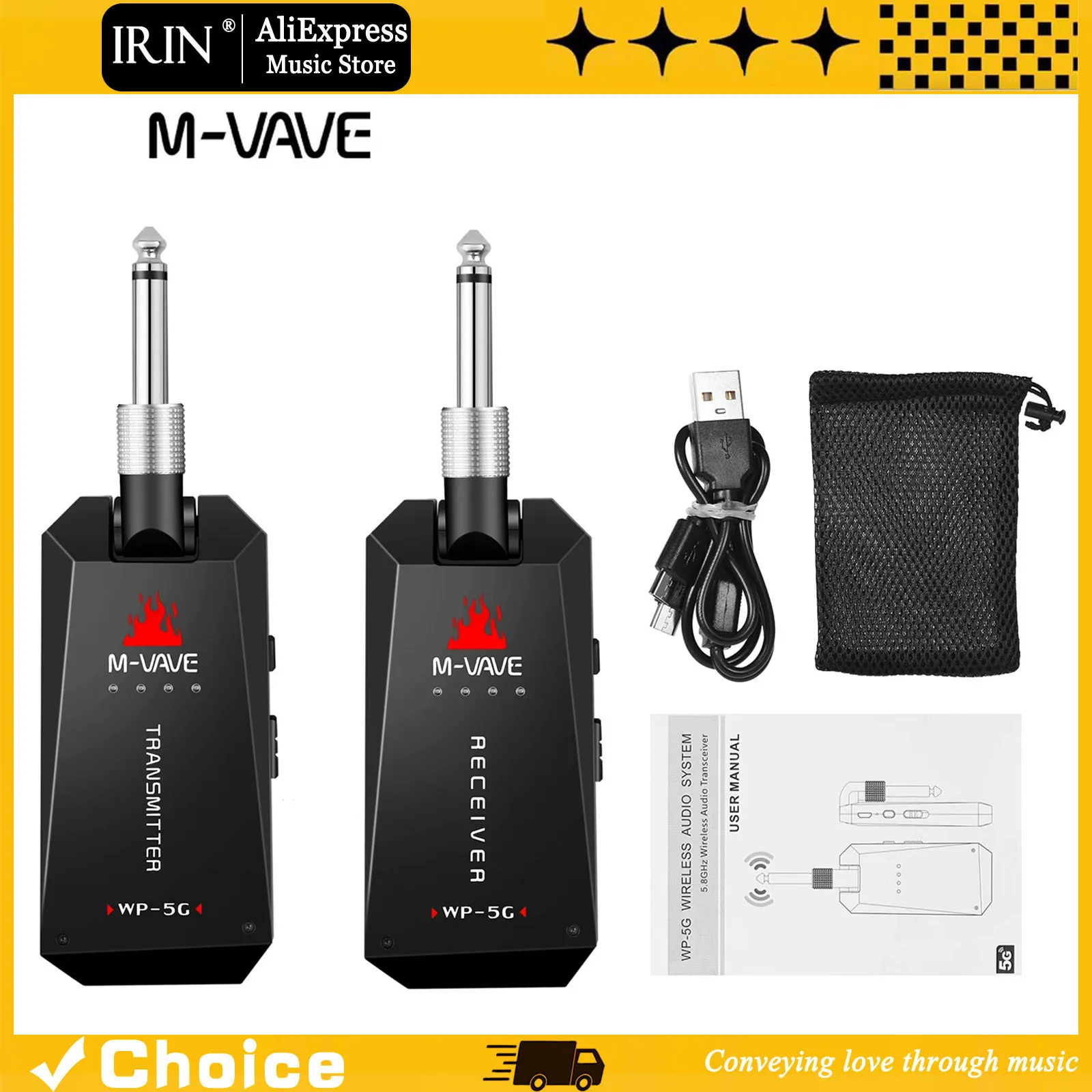 Wireless Guitar System 3.7V/1100mAh Battery Capacity Rechargeable Wireless Audio Transmitter Receiver for Guitar Amplifier
Wireless Guitar System 3.7V/1100mAh Battery Capacity Rechargeable Wireless Audio Transmitter Receiver for Guitar Amplifier
