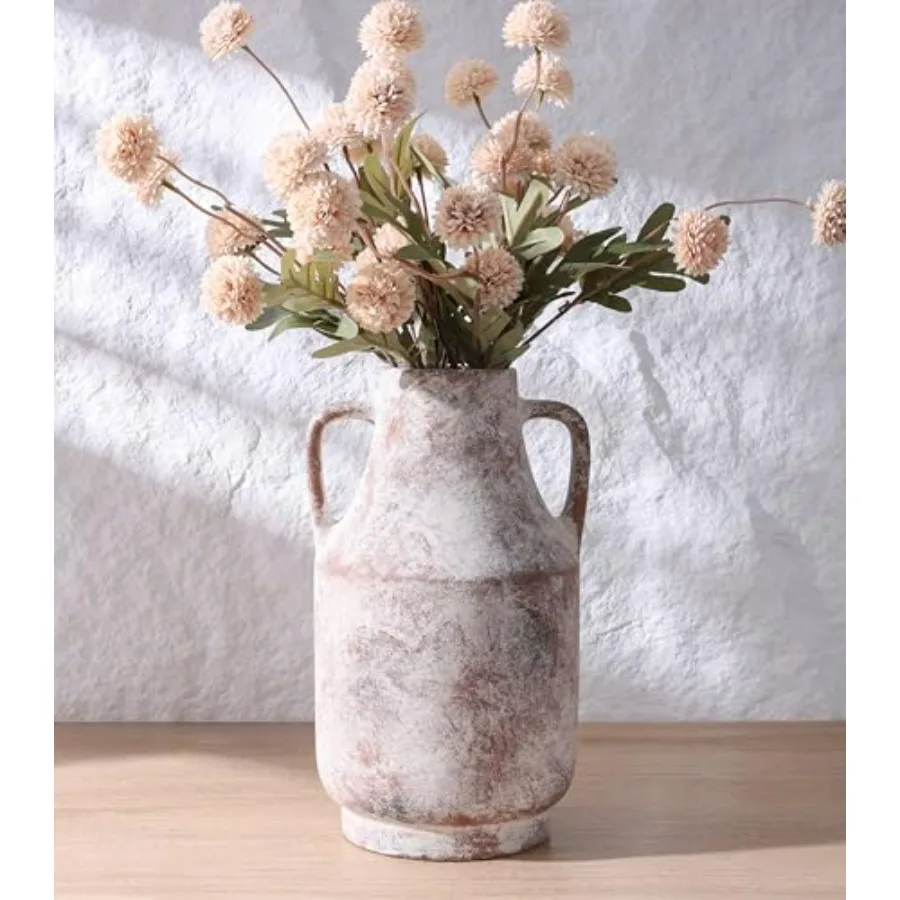 Ceramic Flower Vase with Handles, 11 in Tall Rustic Farmhouse Pottery Vases Decorative Large Vases for Living Room Entryway Kit
Ceramic Flower Vase with Handles, 11 in Tall Rustic Farmhouse Pottery Vases Decorative Large Vases for Living Room Entryway Kit