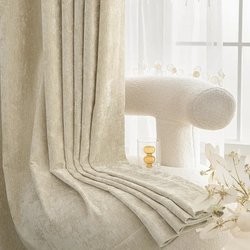 Thickened Fabric Light Luxury Tulle Curtains For Living Dining Room Bedroom French High Shading Double Sided Chenille Cashmere
Thickened Fabric Light Luxury Tulle Curtains For Living Dining Room Bedroom French High Shading Double Sided Chenille Cashmere