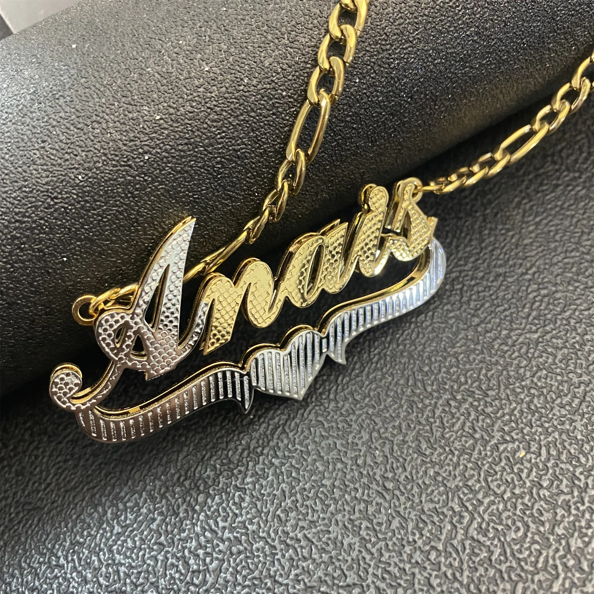 Double Name Plate Custom Name Necklace Diamond Cut 3D Pendant Customized Personalized Stainless Steel Necklace For Women Gift
Double Name Plate Custom Name Necklace Diamond Cut 3D Pendant Customized Personalized Stainless Steel Necklace For Women Gift