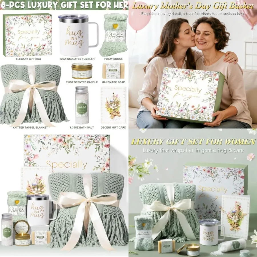 Self Care Gifts for Women Get Well Soon Gifts, Mothers Day Birthday Gifts for Women Care Package, Sympathy Gift Baskets Spa Gif
Self Care Gifts for Women Get Well Soon Gifts, Mothers Day Birthday Gifts for Women Care Package, Sympathy Gift Baskets Spa Gif