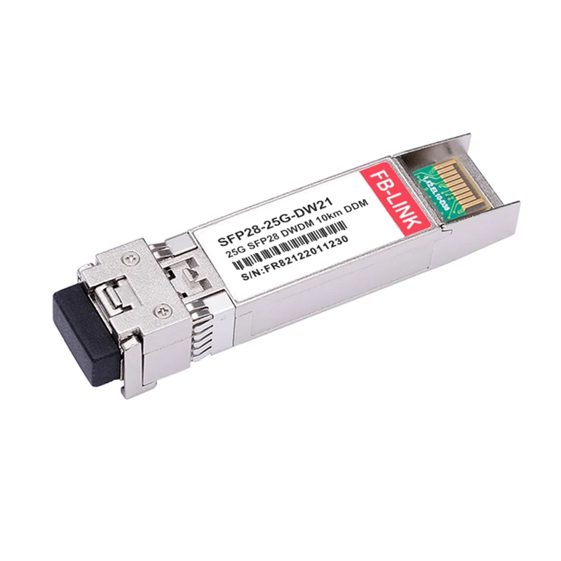 SFP28 25Gbps DWDM 10km Single Mode Fiber Transceiver Duplex LC C17~C61 DDM Optical Module
SFP28 25Gbps DWDM 10km Single Mode Fiber Transceiver Duplex LC C17~C61 DDM Optical Module