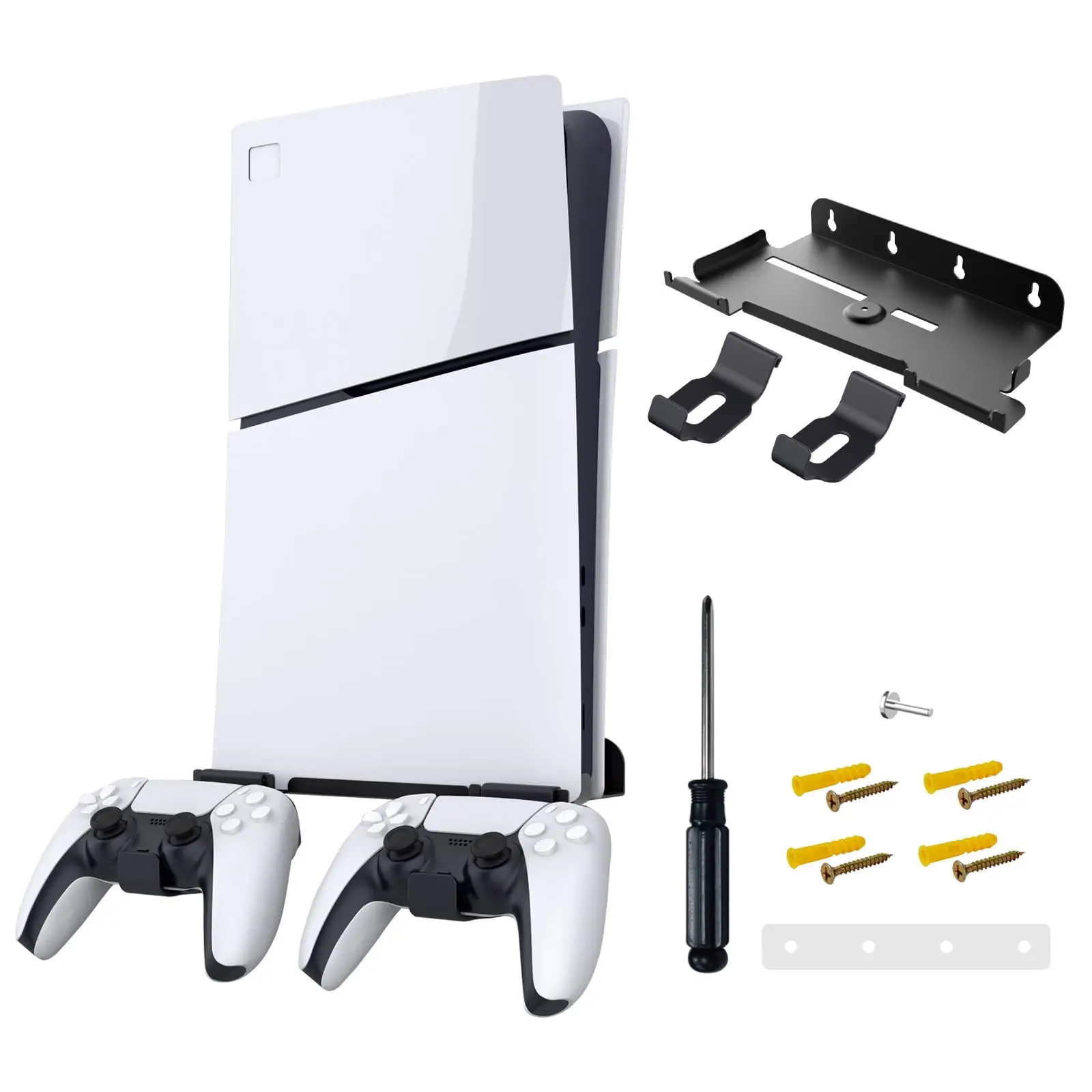Настенный кронштейн-подставка из стали для PS5 Slim Digital и Disc с 2 креплениями для контроллеров, для настенного крепления PS5 Slim
Настенный кронштейн-подставка из стали для PS5 Slim Digital и Disc с 2 креплениями для контроллеров, для настенного крепления PS5 Slim
