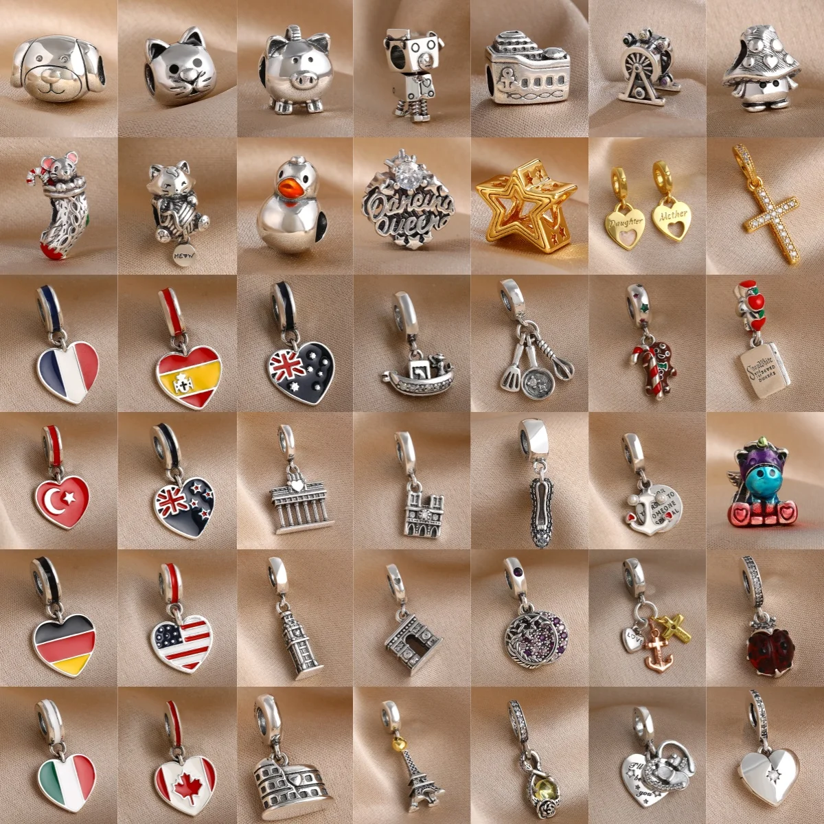 New 925 Silver Ferris Wheel, Duck, Eiffel Tower Pendant suitable for European Original DIY Charming Women's Jewelry Accessories
New 925 Silver Ferris Wheel, Duck, Eiffel Tower Pendant suitable for European Original DIY Charming Women's Jewelry Accessories