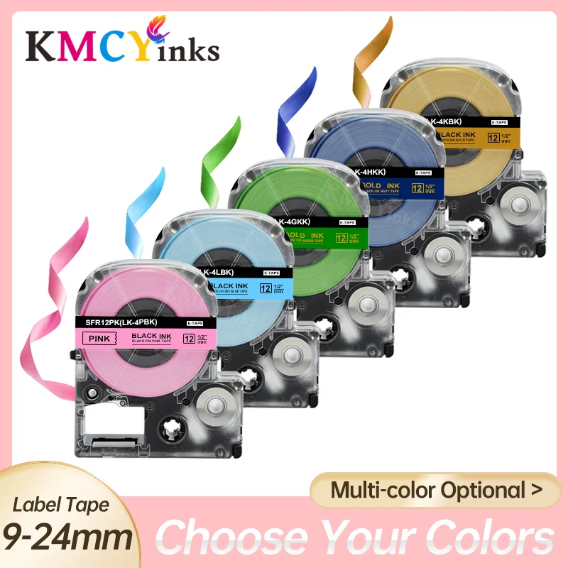 KMCYinks 12mm 18mm Satin Ribbon Label Tapes for Epson SFR12BK SFR12PK SFR12KZ SFR12SZ SFR12NZ SFR12GZ SFR12RZ SS12KW for LW-300
KMCYinks 12mm 18mm Satin Ribbon Label Tapes for Epson SFR12BK SFR12PK SFR12KZ SFR12SZ SFR12NZ SFR12GZ SFR12RZ SS12KW for LW-300