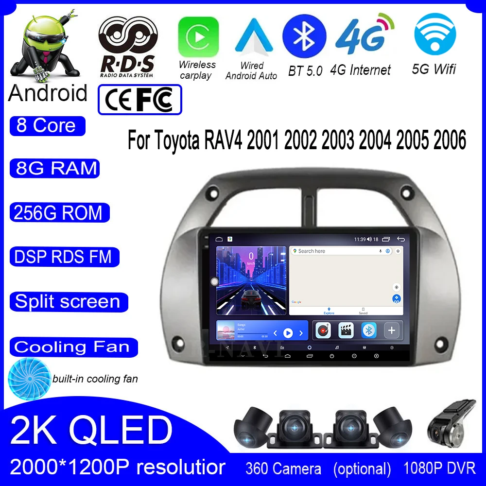 Android 14 For Toyota RAV4 2001 2002 2003 2004 2005 2006 Car Carplay Radio Video Multimedia Navigation Audio Player Autoradion
Android 14 For Toyota RAV4 2001 2002 2003 2004 2005 2006 Car Carplay Radio Video Multimedia Navigation Audio Player Autoradion