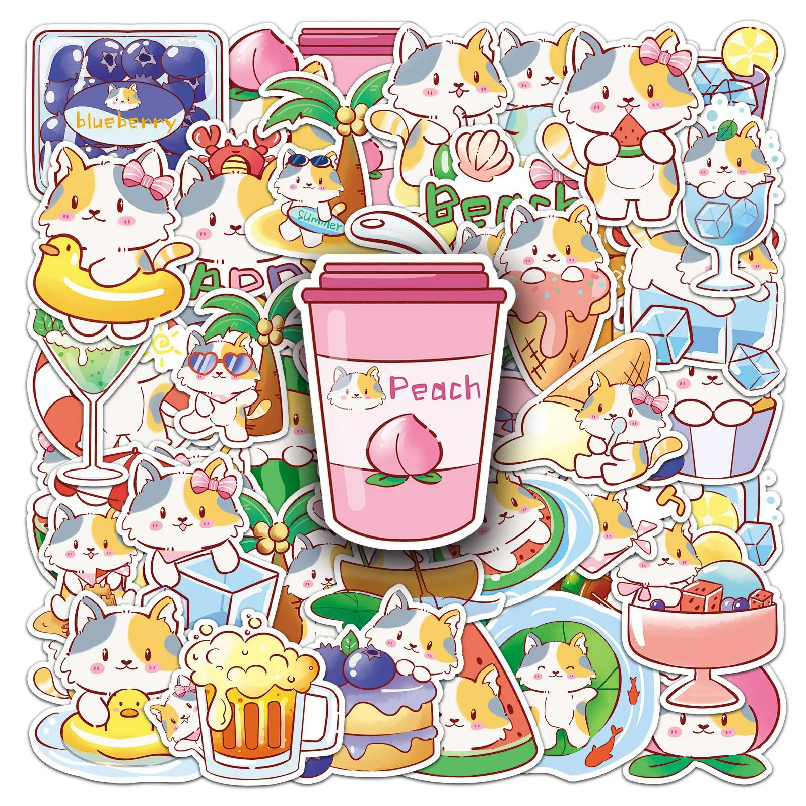 10/50PCS summer kitten doodle stickers cartoon cute creative decorative water cup mobile phone small mochi stickers
10/50PCS summer kitten doodle stickers cartoon cute creative decorative water cup mobile phone small mochi stickers