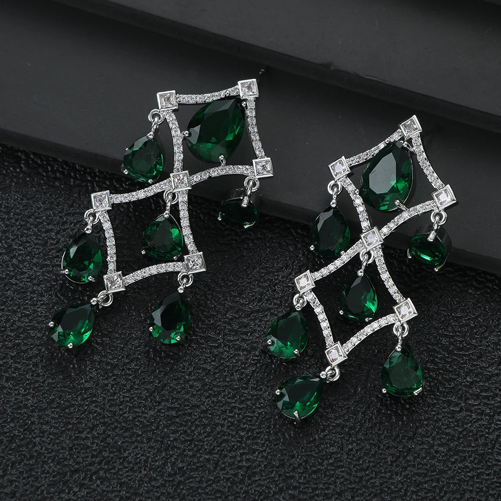 Luxury and fashionable geometric water droplet women's cubic zirconia Dubai Indian party banquet earrings E1201
Luxury and fashionable geometric water droplet women's cubic zirconia Dubai Indian party banquet earrings E1201