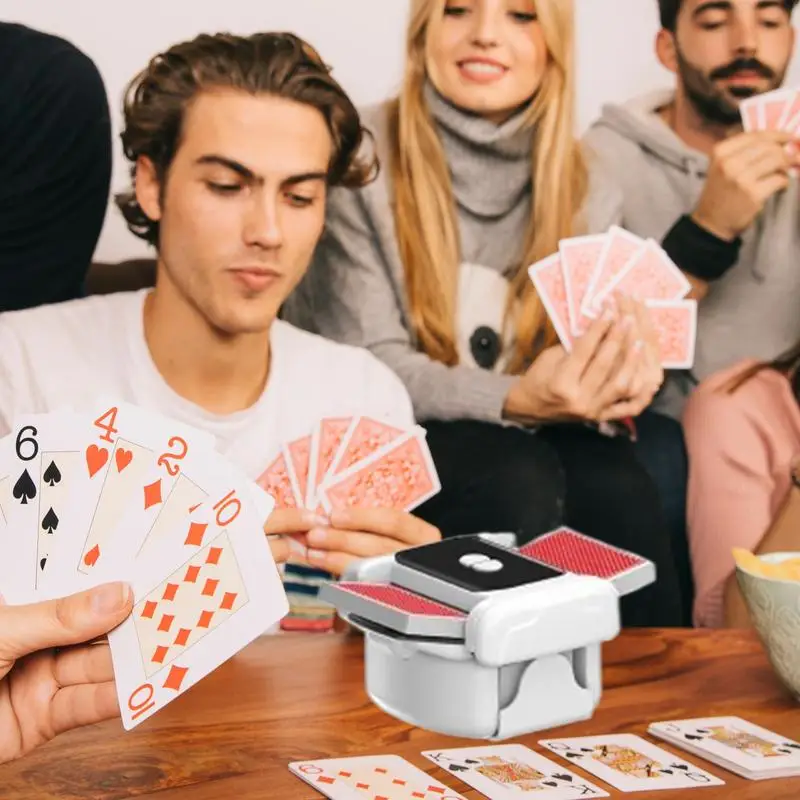 Card Shuffler Machine 1-2 Decks Shuffler 2 Mode Rechargeable Low Noise Machine For Game Professional Gambling Playing Board
Card Shuffler Machine 1-2 Decks Shuffler 2 Mode Rechargeable Low Noise Machine For Game Professional Gambling Playing Board