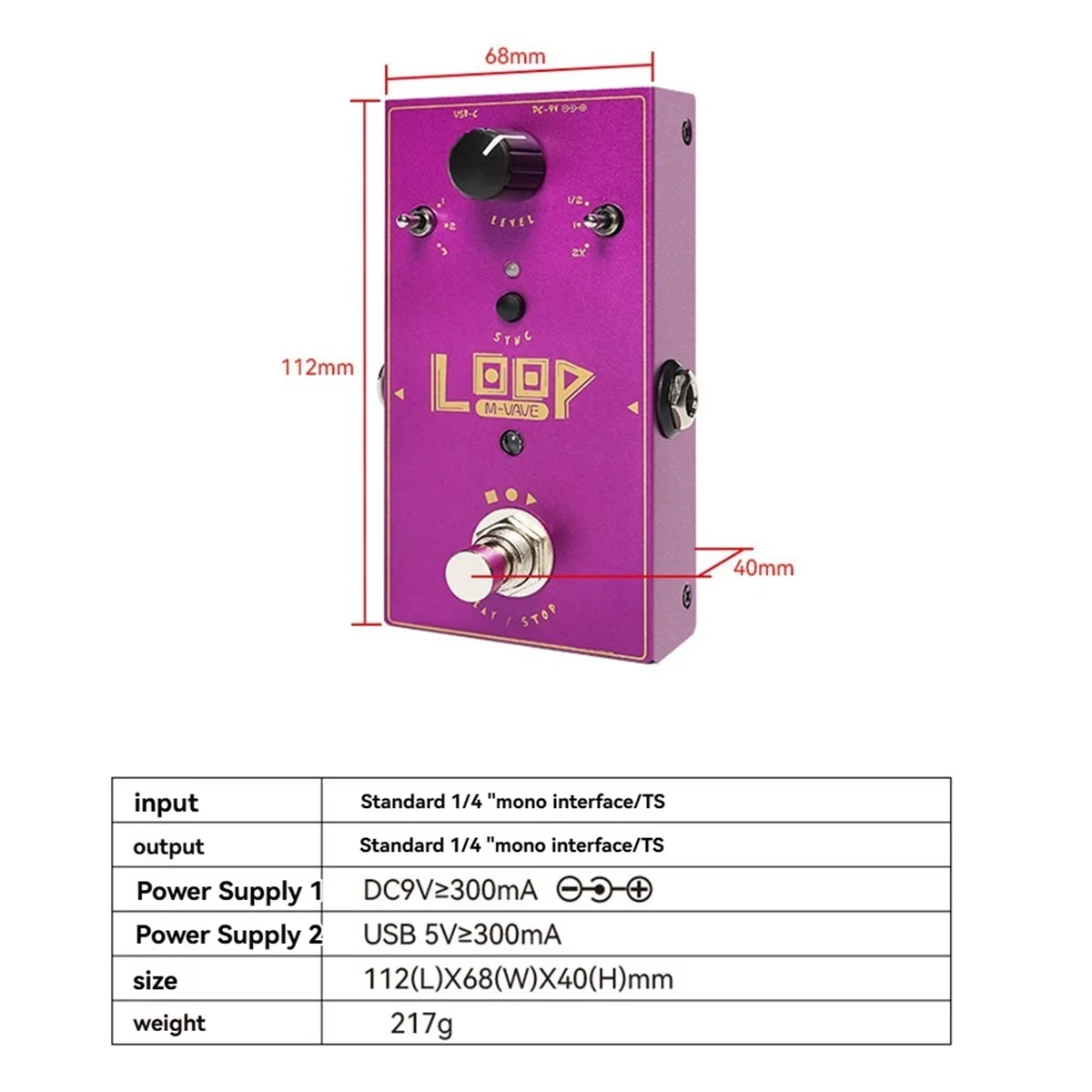 A11Z-Best-Selling M-VAVE Loop Guitar Effect for Support Import/Export WAV Files
A11Z-Best-Selling M-VAVE Loop Guitar Effect for Support Import/Export WAV Files
