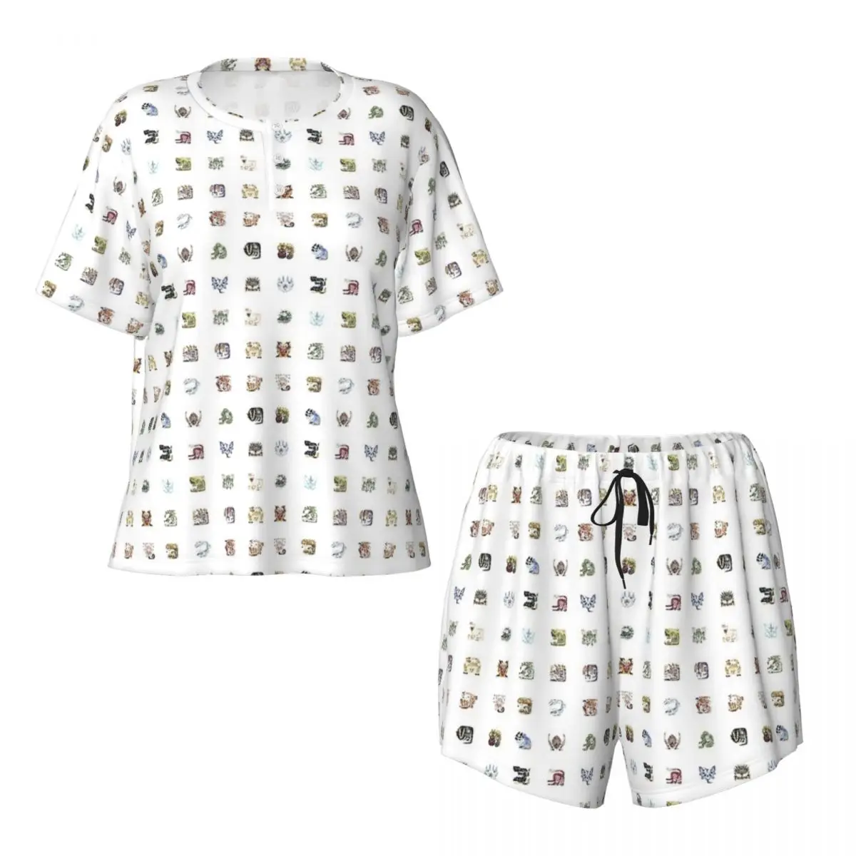 Monster Hunter World Tiled Icons Round Neck Short Sleeves Nightdress for Sleeping Sleepshirts Women Soft Pajama Set Short Pants
Monster Hunter World Tiled Icons Round Neck Short Sleeves Nightdress for Sleeping Sleepshirts Women Soft Pajama Set Short Pants