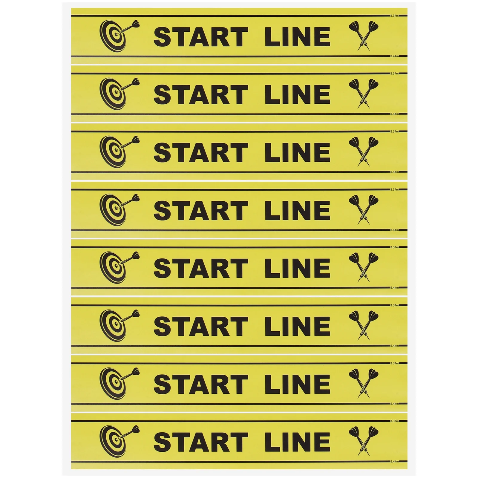 Throwing Line Floor Marker for Dart Games - 1 Sheet PVC Ground Line Notice Marker for Game Night Parties and Competitive Play
Throwing Line Floor Marker for Dart Games - 1 Sheet PVC Ground Line Notice Marker for Game Night Parties and Competitive Play