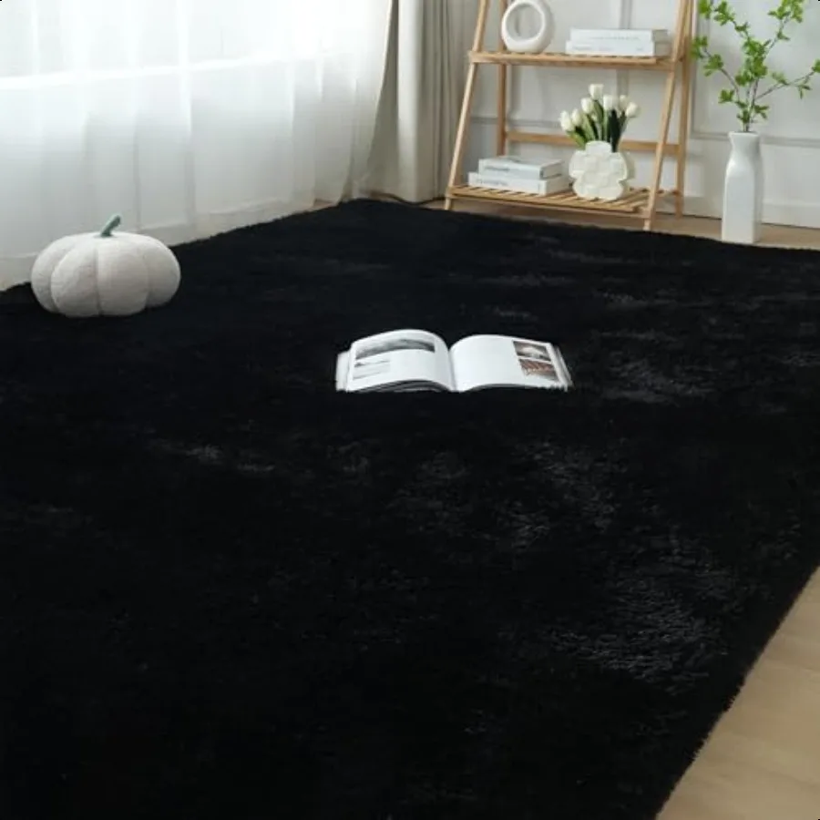 Fluffy Area Rug 5x7 Bedroom: Shag Rug for Bedroom Area Rug 5x7 Black Plush Fuzzy Soft Carpet for Living Room
Fluffy Area Rug 5x7 Bedroom: Shag Rug for Bedroom Area Rug 5x7 Black Plush Fuzzy Soft Carpet for Living Room