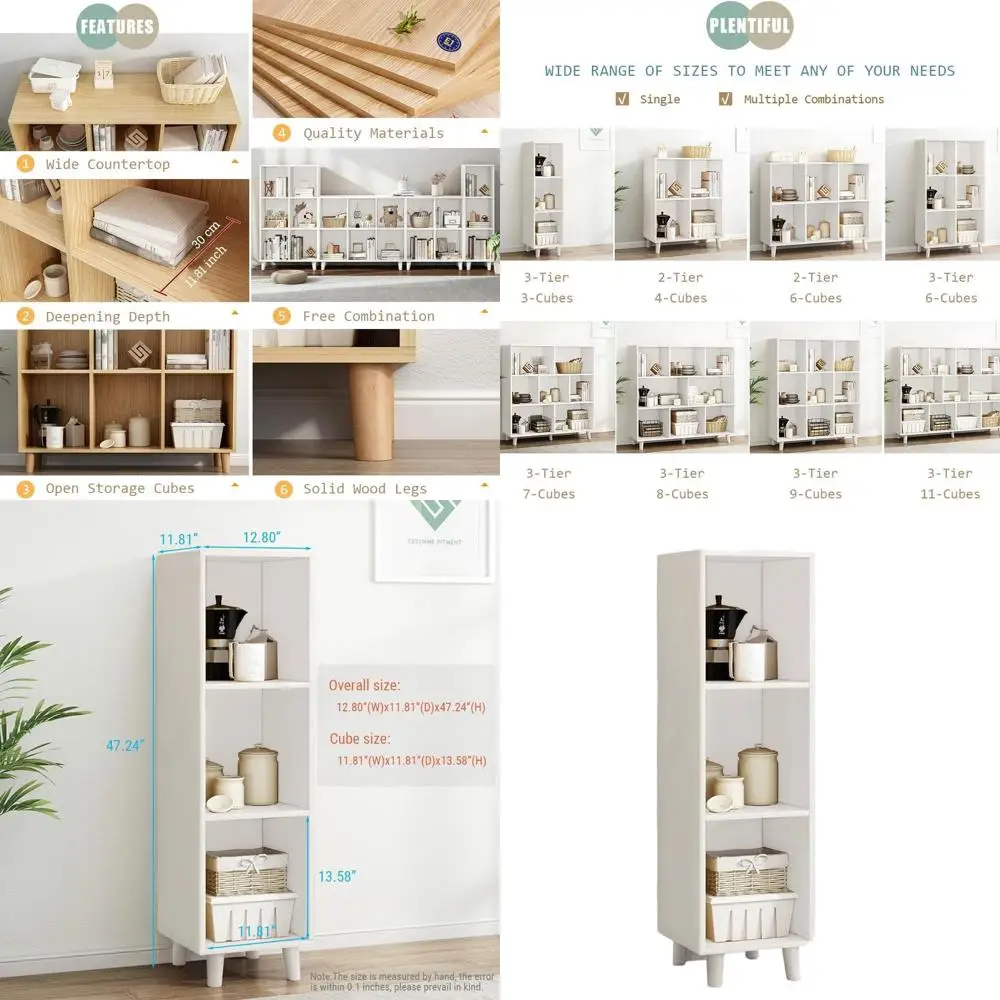 3-Tier White Open Shelf Bookcase with Legs for Home Office Storage and Display
3-Tier White Open Shelf Bookcase with Legs for Home Office Storage and Display