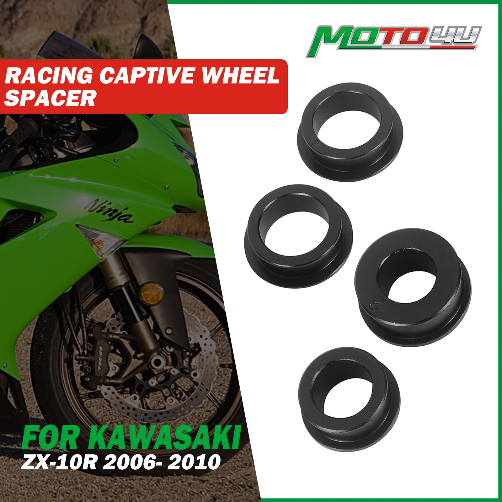 MOTO4U For KAWASAKI ZX10R ZX-10R 2006 2007 2008 2009 2010 Aluminum Racing Wheel Spacer 4PCS Motorcycle Driven Captive Spacer
MOTO4U For KAWASAKI ZX10R ZX-10R 2006 2007 2008 2009 2010 Aluminum Racing Wheel Spacer 4PCS Motorcycle Driven Captive Spacer