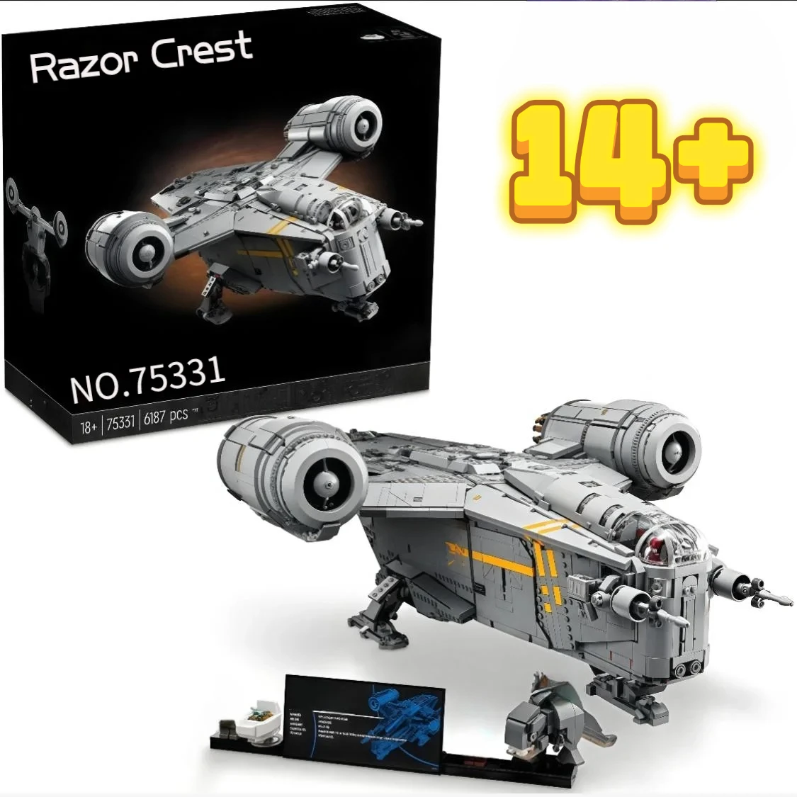 MINISO The Razor Crest Mandalorian's Iconic Ship Model 75331-Assemble Puzzle Bricks 6187pcs Star Battle Large Birthday Gifts
MINISO The Razor Crest Mandalorian's Iconic Ship Model 75331-Assemble Puzzle Bricks 6187pcs Star Battle Large Birthday Gifts