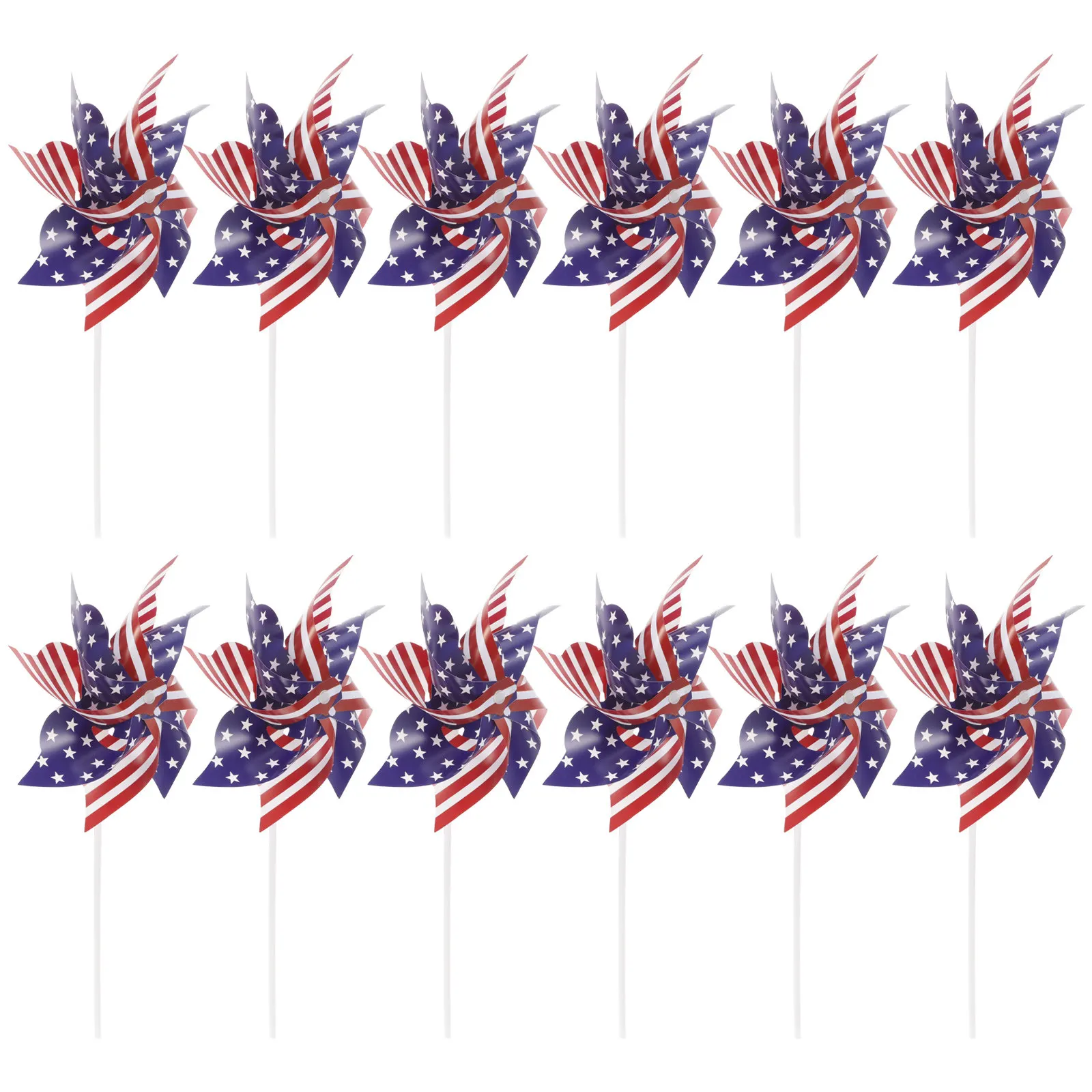 12Pcs Memorial Day Windmill Garden Pinwheels Patriotic Star and Stripe Rotating Wind for Yard Lawn Park Decor Outdoor
12Pcs Memorial Day Windmill Garden Pinwheels Patriotic Star and Stripe Rotating Wind for Yard Lawn Park Decor Outdoor