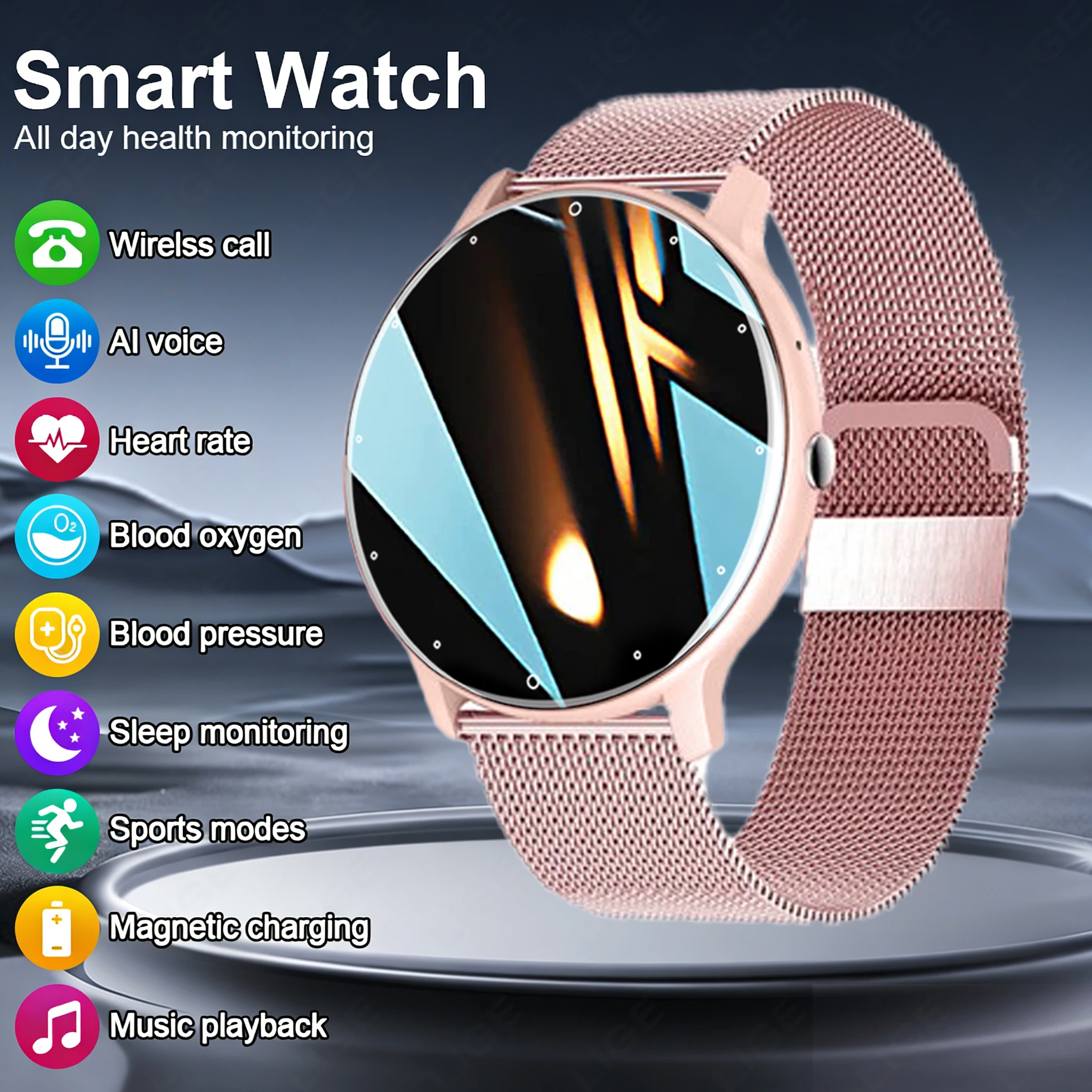 Full Touch Screen Women Smart Watch 2026 Sport Fitness Tracker IP68 Waterproof New Custom Dial Bluetooth Call Smartwatch for Men
Full Touch Screen Women Smart Watch 2026 Sport Fitness Tracker IP68 Waterproof New Custom Dial Bluetooth Call Smartwatch for Men