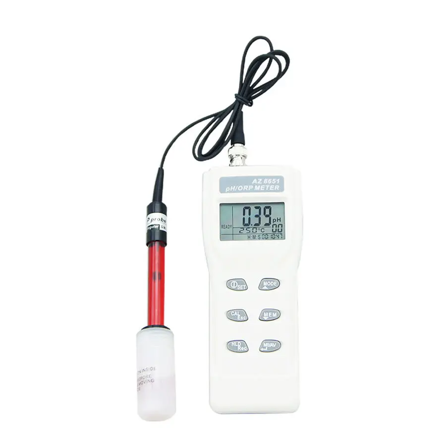 AZ8651 Handheld pH Meters/ORP Meter pH Meter/ORP Tester Water Quality Analyzer Oxidation Reduction Potentiometer
AZ8651 Handheld pH Meters/ORP Meter pH Meter/ORP Tester Water Quality Analyzer Oxidation Reduction Potentiometer