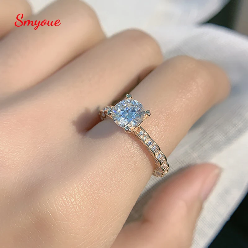 Smyoue Sparkling Moissanite Diamond Ring 925 Sterling Silver Plated 18K Gold Women Ring Princess Elegant Wedding Band Promise
Smyoue Sparkling Moissanite Diamond Ring 925 Sterling Silver Plated 18K Gold Women Ring Princess Elegant Wedding Band Promise