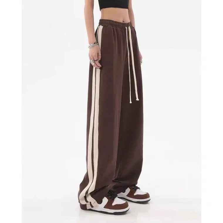 2023 Striped Joggers Sweatpants Bf Hip Hop Women High Waist Wide Leg Sports Pants Streetwear Drawstring Baggy Straight Trousers
2023 Striped Joggers Sweatpants Bf Hip Hop Women High Waist Wide Leg Sports Pants Streetwear Drawstring Baggy Straight Trousers