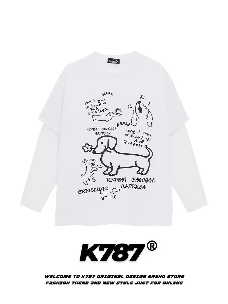 Женская футболка K787 с забавным принтом собак, полупрозрачная, имитация двухслойности, защита от солнца, летний топ-накидка
Женская футболка K787 с забавным принтом собак, полупрозрачная, имитация двухслойности, защита от солнца, летний топ-накидка