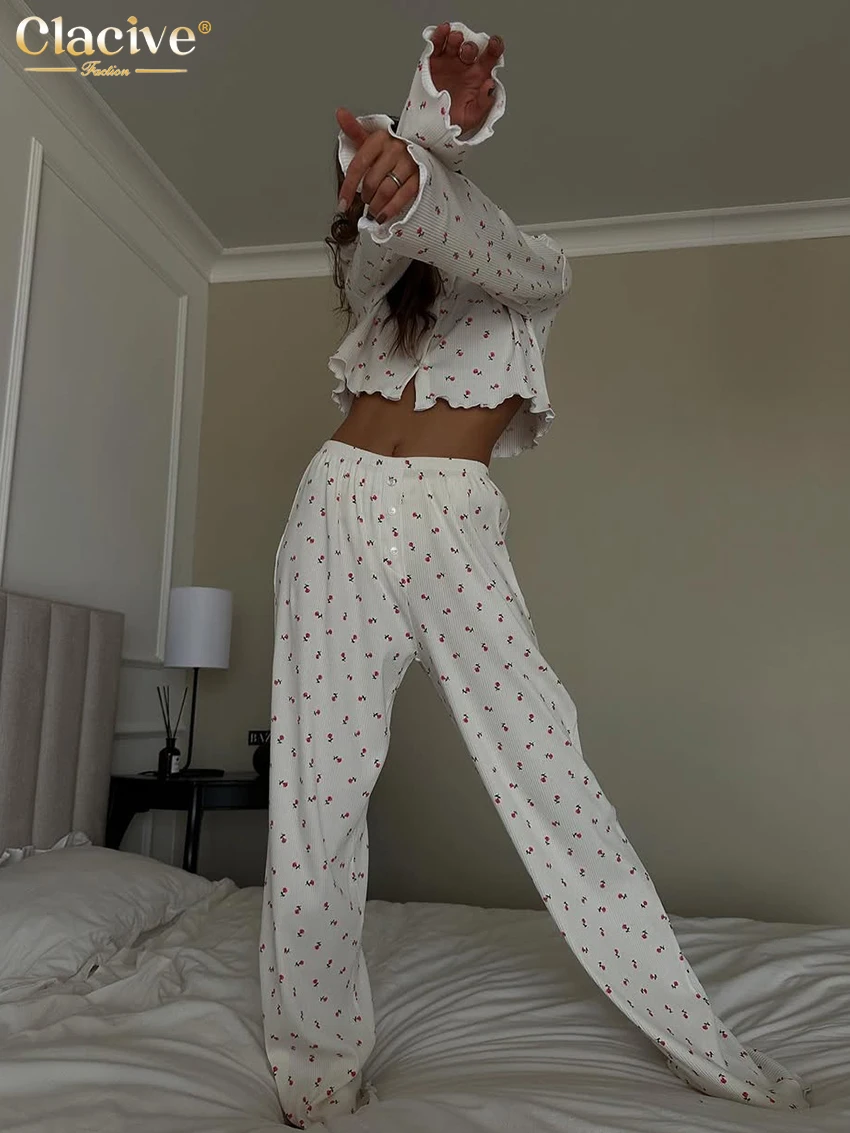 Clacive Fashion Loose White Women's Two Pieces Set 2026 Elegant Long Sleeve Shirt With High Waist Wide Pants Set Female Clothing
Clacive Fashion Loose White Women's Two Pieces Set 2026 Elegant Long Sleeve Shirt With High Waist Wide Pants Set Female Clothing