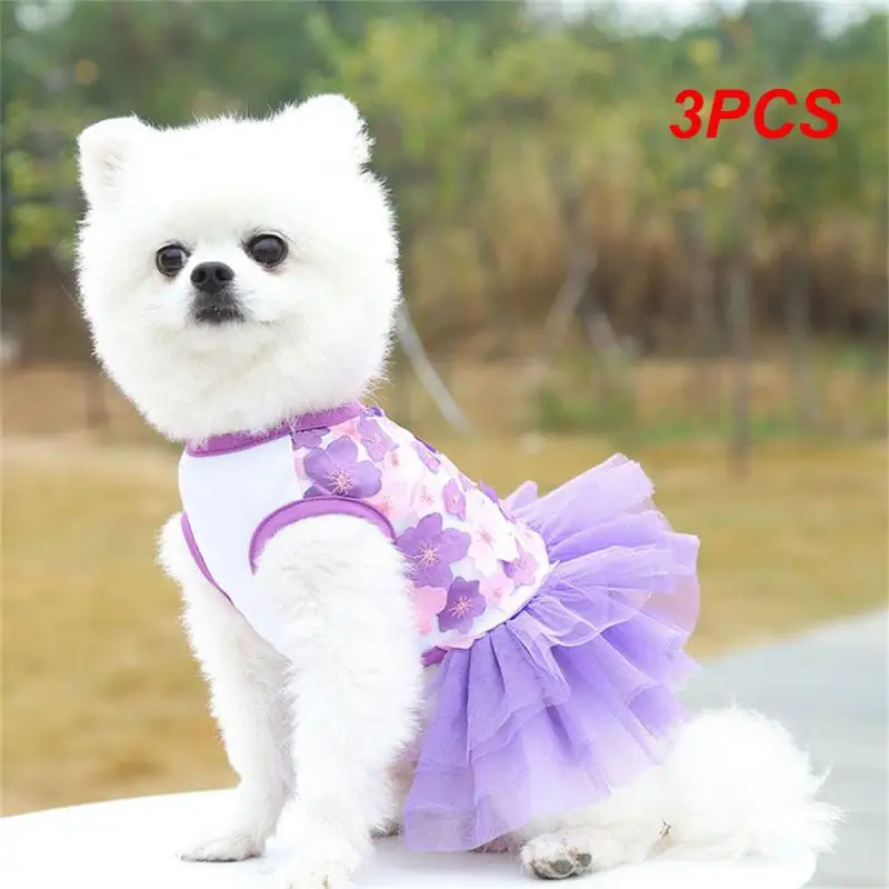 3PCS Lace Chiffon Dress For Small Dog Flowers Fashion Party Birthday Puppy Wedding Dress Summer Cute Costume Clothes For Pet
3PCS Lace Chiffon Dress For Small Dog Flowers Fashion Party Birthday Puppy Wedding Dress Summer Cute Costume Clothes For Pet