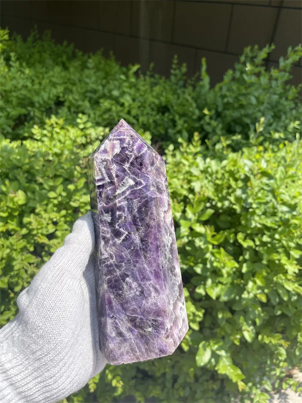 19.5cm natural dream amethyst point large size amethyst crystal wand for decoration
19.5cm natural dream amethyst point large size amethyst crystal wand for decoration