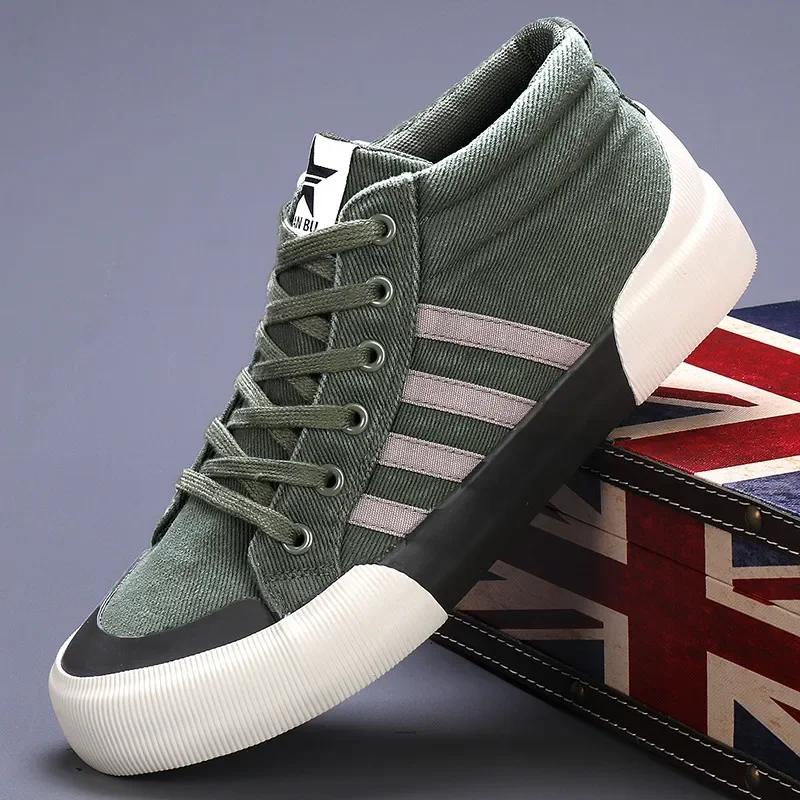 Canvas Sneakers Men Plimsoll Fashion High top Vulcanized Shoes Casual Green Men's Canvas Shoes Autumn Breathable
Canvas Sneakers Men Plimsoll Fashion High top Vulcanized Shoes Casual Green Men's Canvas Shoes Autumn Breathable
